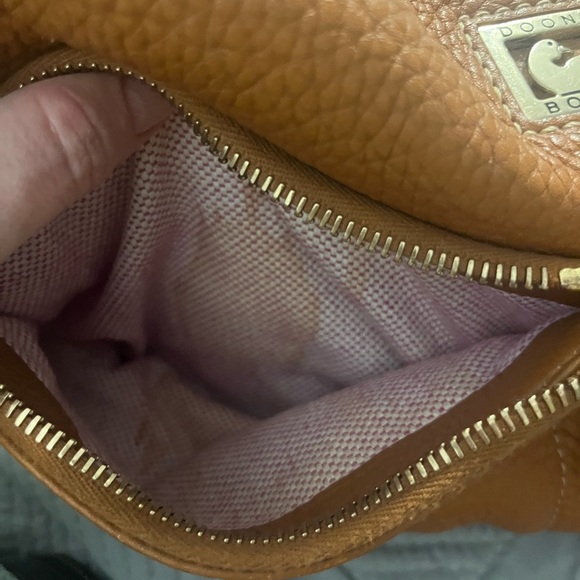 Dooney & Bourke Florentine brown pebble leather shoulder bag. Leather Bucket Bag - Picture 10 of 10